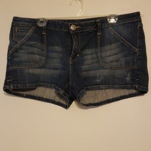Blue jean shorts
